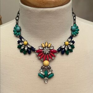 Colorful Floral Statement Necklace